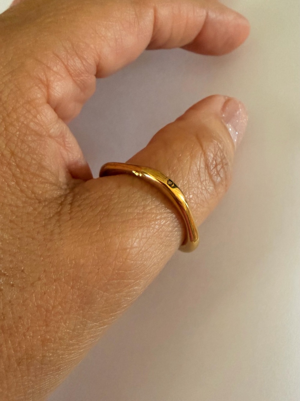 Gold Plate Minimalist Women's Band Ring